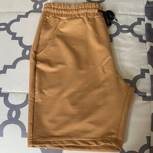 Tan Athletic Men's Jogging Shorts with Pockets
